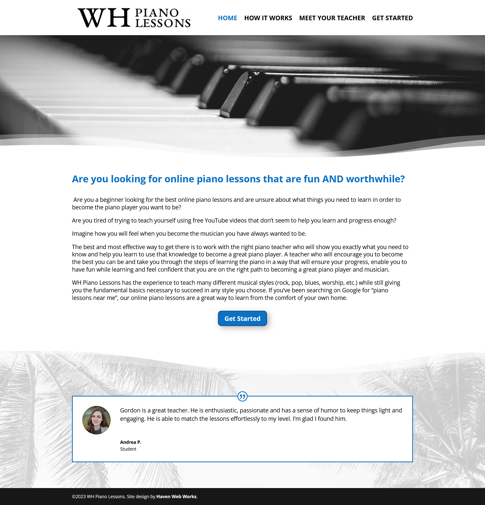 wh piano lessons